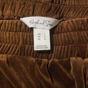 Velour wide leg sweat pant